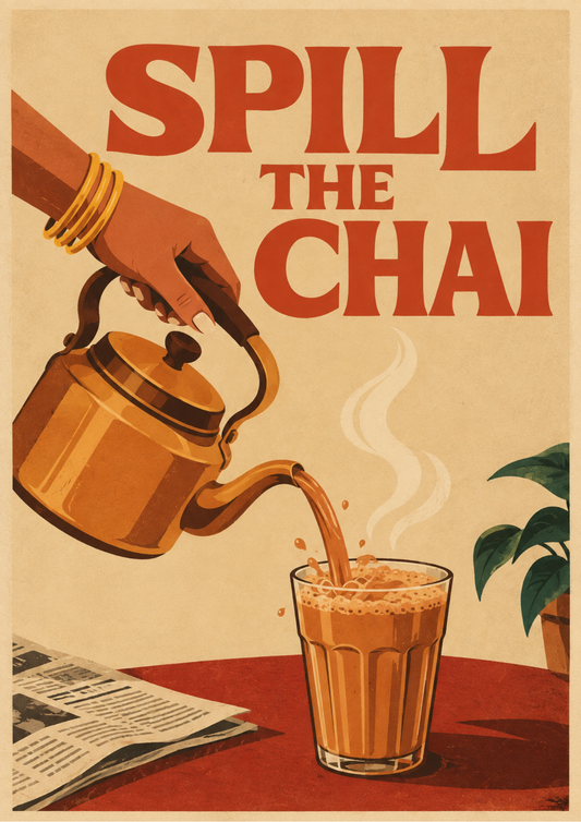 Spill the Chai Desi Poster